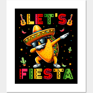 Let'S Fiesta Taco Cinco De Mayo Boys Men Kids Mexican Party Posters and Art